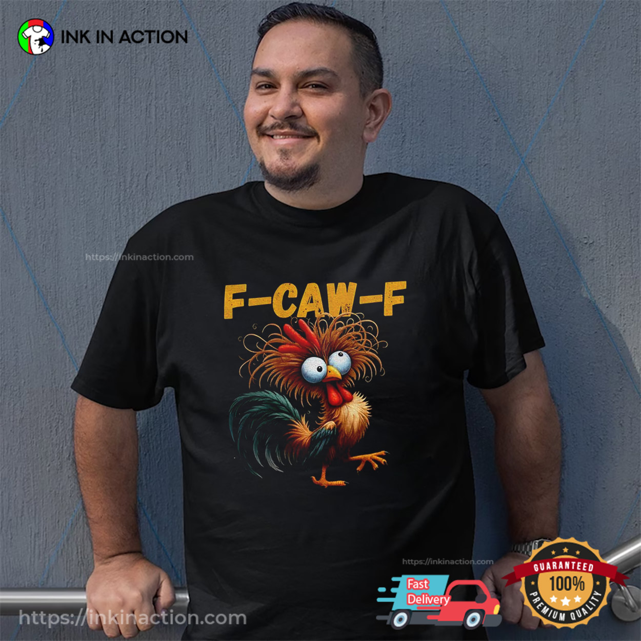 Crazy Hen Rooster F-Caw-F Meme T-shirt Crazy Hen Rooster F-Caw-F Meme T-shirt
