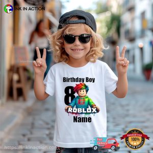 Custom Birthday Boy Robox Birthday T-shirt