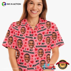Custom Face I Love My Boyfriend Hawaiian Shirt
