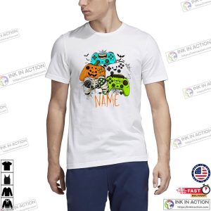 Custom Gamer Halloween Console T shirt 3