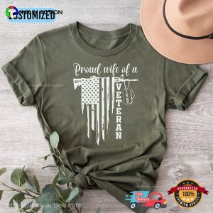 Custom Proud Wife Of A Veteran Comfort Colors T-shirt
