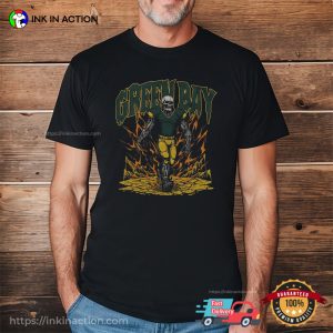 Green Bay Packers Skeleton Football Dead Threads T-shirt