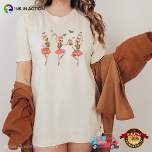 Halloween Dancing Skeleton Female Comfort Colors Tee