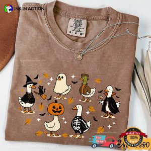 Halloween Goose Trick Or Treat Comfort Colors T shirt 2