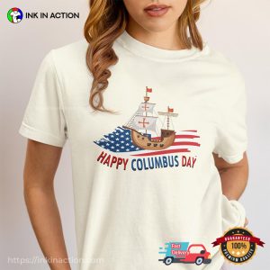 Happy Columbus Day USA Flag Shirt 3