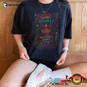 Happy Diwali Prosperity Light Love Joy Comfort Colors T-shirt