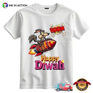 Happy Diwali Wile E. Coyote Looney Tunes T shirt 2