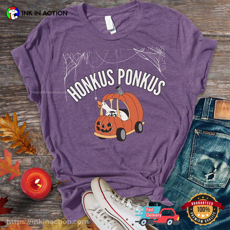 Honkus Ponkus Goose Pumpkin Car Comfort Colors Tee Honkus Ponkus Goose Pumpkin Car Comfort Colors Tee