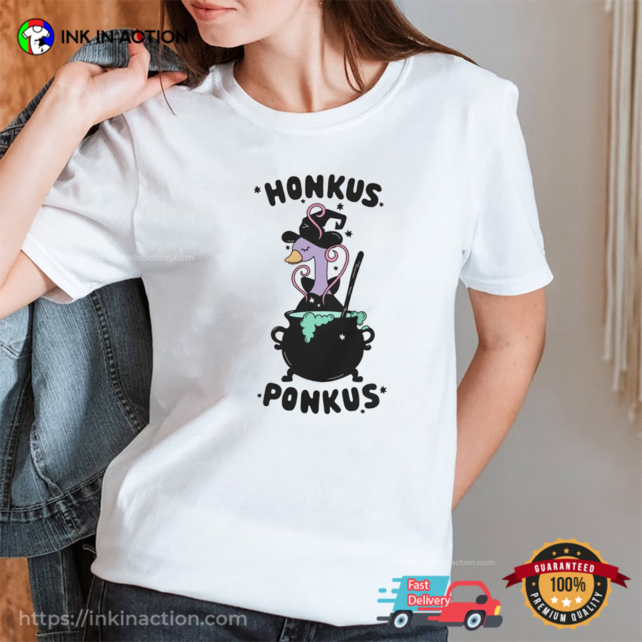 Honkus Ponkus Halloween Witch Goose T-shirt Honkus Ponkus Halloween Witch Goose T-shirt