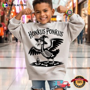 Honkus Ponkus Skeleton Goose Costume Tee
