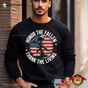 Honor The Fallen, Thank The Living, Remembrance Day UK T-shirt