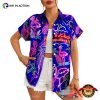 Neon Flamingo Beach Vacation Hawaiian Shirt