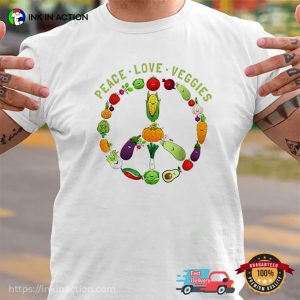 Peace Love Veggie, Vegan Life T shirt