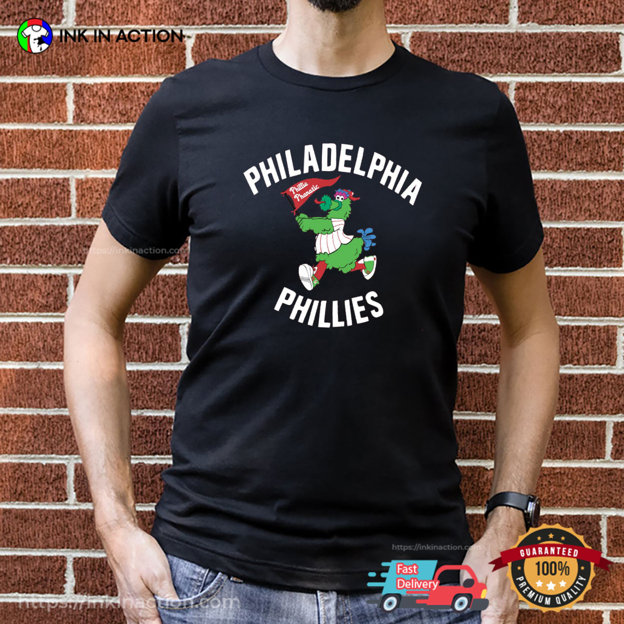 Philadelphia Phillie Phanatic Cheer Graphic T-shirt Philadelphia Phillie Phanatic Cheer Graphic T-shirt