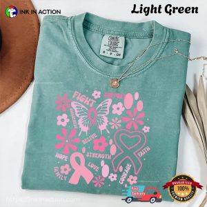 Pink Ribbon Breast Cancer Awareness Comfort Colors Tee