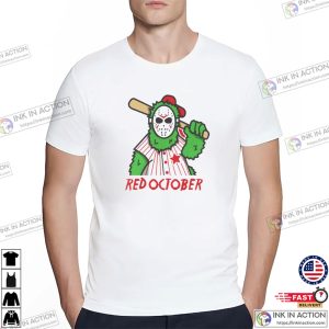 Red October Phillie Phanatic Jason Halloween Funny T-shirt