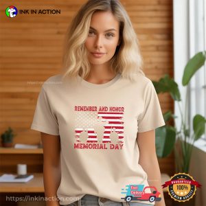 Remember And Honor Memorial Day Retro Comfort Colors T-shirt