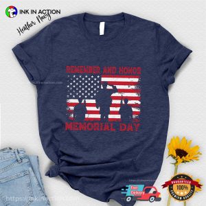 Remember And Honor Memorial Day Retro Comfort Colors T-shirt