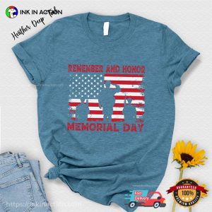 Remember And Honor Memorial Day Retro Comfort Colors T shirt 3