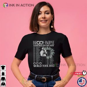 Retro Benson Boone American Heart World Tour 2025 Dates T-shirt Retro Benson Boone American Heart World Tour 2025 Dates T-shirt