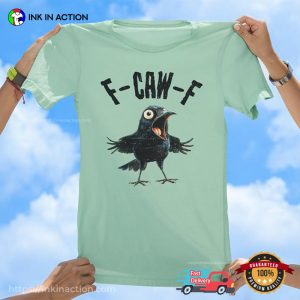 Retro F CAW F Crow Funny Comfort Colors T shirt 1