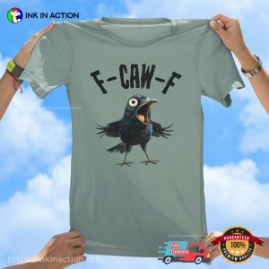 Retro F CAW F Crow Funny Comfort Colors T shirt 2