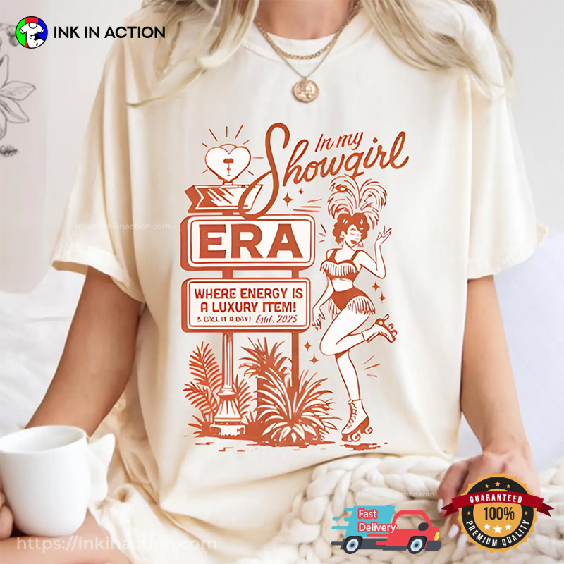 Retro In My Showgirl Era Est 2025 Comfort Colors T-shirt Retro In My Showgirl Era Est 2025 Comfort Colors T-shirt