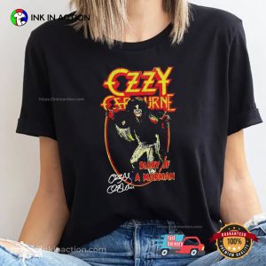 Retro Ozzy Osbourne Diary of a Madman Signature T shirt 3