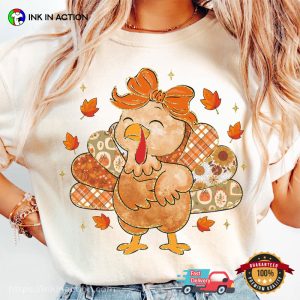 Retro Thanksgiving Turkey Girl Coquette Comfort Colors T-shirt Retro Thanksgiving Turkey Girl Coquette Comfort Colors T-shirt