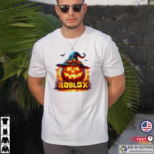 Roblox Halloween Pumpkin Head Game T-shirt Roblox Halloween Pumpkin Head Game T-shirt