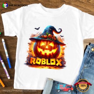 Roblox Halloween Pumpkin Head Game T shirt 3