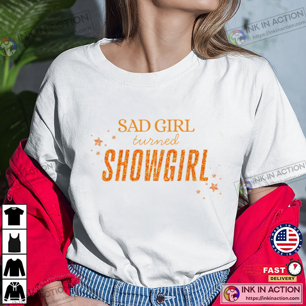 Sad Girl Turned Showgirl, Taylor Showgirl Life T-shirt Sad Girl Turned Showgirl, Taylor Showgirl Life T-shirt