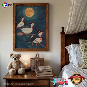 Silly Goose Witches Halloween Night Poster
