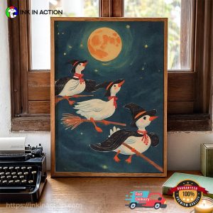 Silly Goose Witches Halloween Night Poster 3