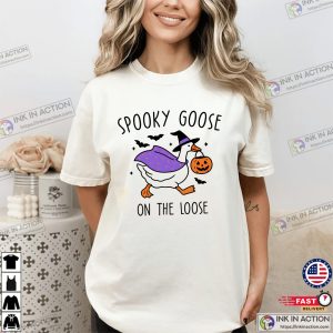 Spooky Goose On The Loose Comfort Colors T shirt 2