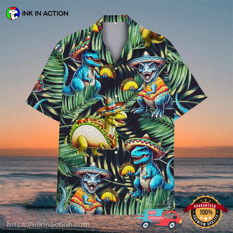 Taco Dinosaur Hawaiian Shirt Taco Dinosaur Hawaiian Shirt