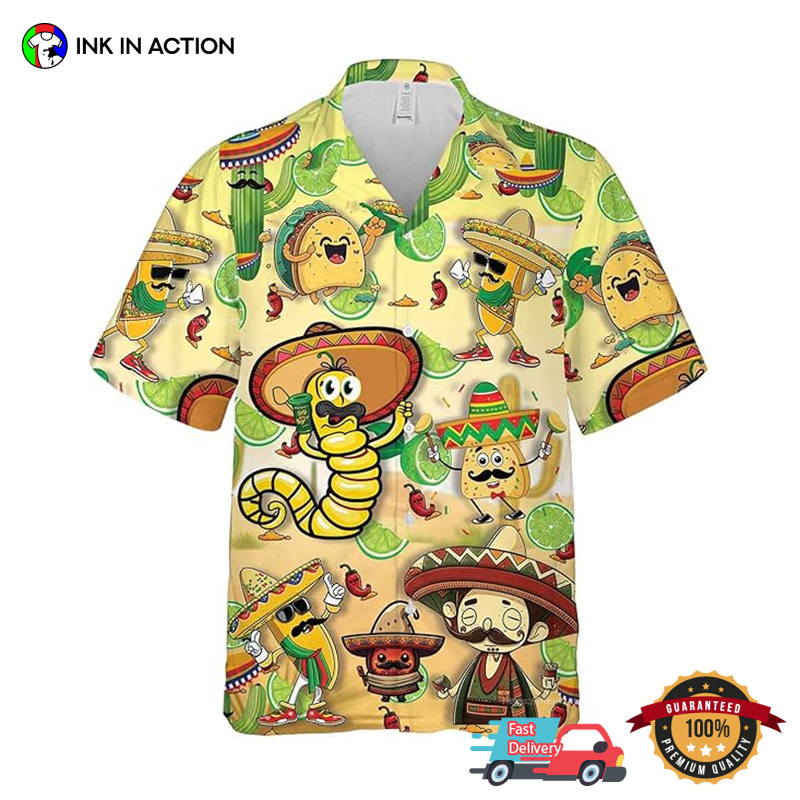 Taco Friday Cinco De Mayo Worm Aloha Shirt Taco Friday Cinco De Mayo Worm Aloha Shirt