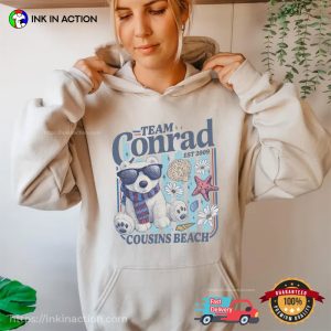 Team Conrad Mint Bear Cousins Beach Vintage T-shirt