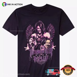 Terrifier X Rhea Ripley WWE T shirt 3