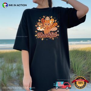 Thankful turkey thanksgiving Fall Vibes Comfort Colors Tee 1