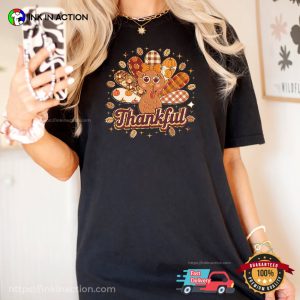 Thankful Turkey Thanksgiving Fall Vibes Comfort Colors Tee