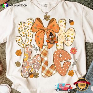 Thanksgiving Gobble Coquette, Cute turkey thanksgiving Comfort Colors Tee 1