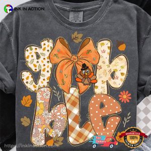 Thanksgiving Gobble Coquette, Cute Turkey Thanksgiving Comfort Colors Tee