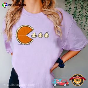 Thanksgiving Pumpkin Pie Pac-Man Game Comfort Colors T-shirt