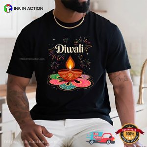 Traditional Diya Lamp, diwali festival of lights T shirt 2
