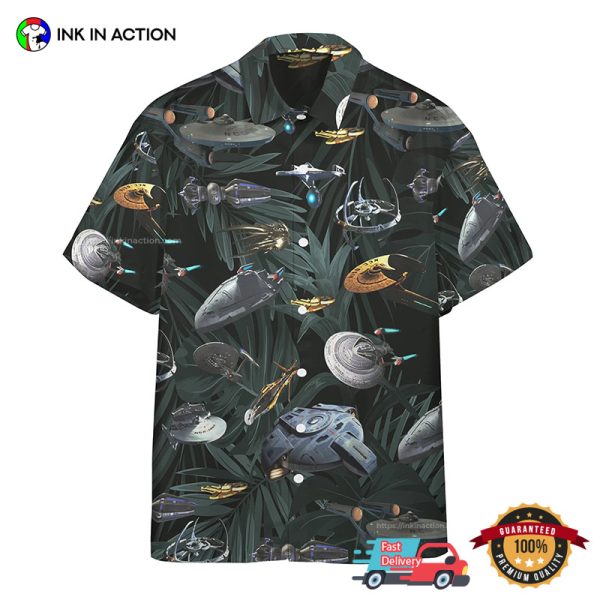 3D Space Ships star trek hawaiian shirt