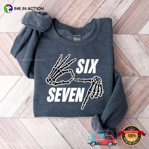6 7 Meme Skeleton Hand Spooky Season T-shirt