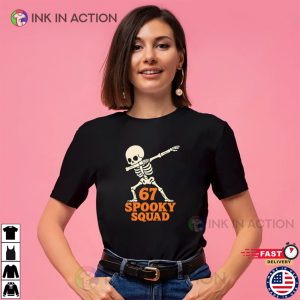 67 Spooky Squad Skeleton Halloween T-shirt