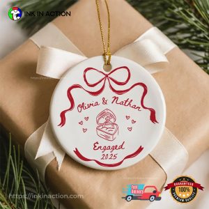 Announcement Wedding Gift Christmas Ornament
