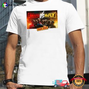 Busted vs McFly Tour 2025 Music Fes T shirt 3